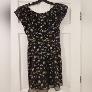 BCBGeneration Black And Gold Backless Mini Dress
